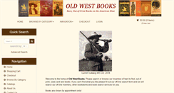 Desktop Screenshot of oldwestbooks.com